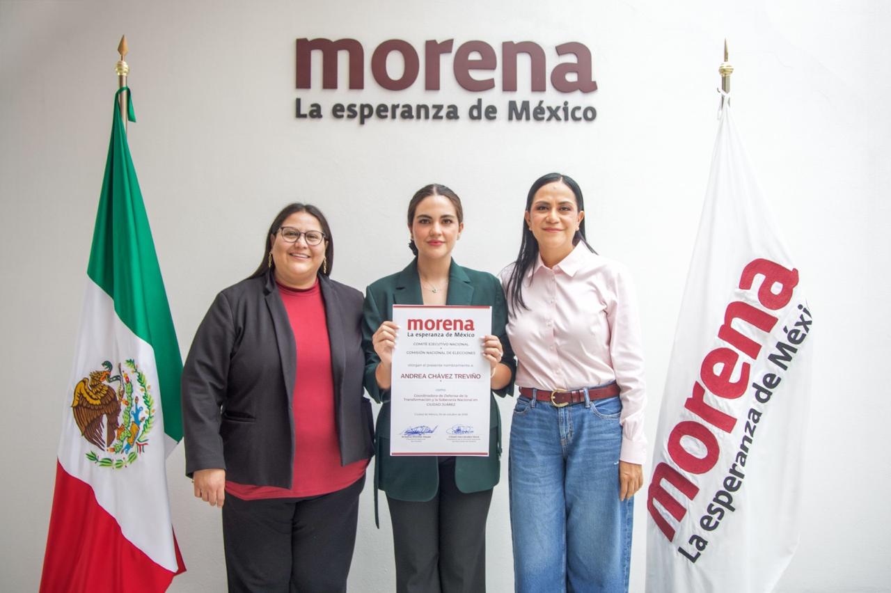 Senadora con licencia, Andrea Chávez asume la coordinación de Morena en Juárez